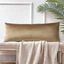 Artscope Luxury Velvet Lumbar Pillow Cover Super Soft Decorative Rectangle Pillowcases Soft Solid Cushion Cases for Couch Sofa Bedroom Car Decor 14x36 Inch Golden Brown
