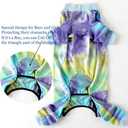 Dog Pajamas for Dogs Cotton Tie dye Pet Clothes Dog Onesie Jumpsuit Pet Sleeper Shirts Full Coverage Dog Pjs (3XL Blue Tiedye)