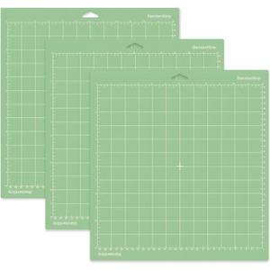 3 x 3 PCS Grip Cutting Mats, Non-Slip 12x12 Inch Green Cut Mats, Standard Sticky Grip Mat Compatible with Cricut Explore Air/Air 2/Maker Series Cutting Machines, Cutting Mats for Crafts DIY