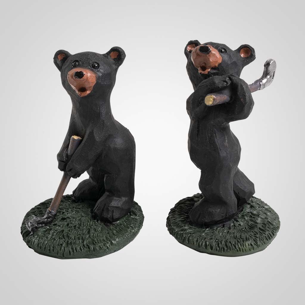 63527 Bears Golfing Figurine, Set of 2