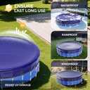 VINGLI 24ft Professional Round Pool Cover for Above Ground Pools, 4 ft Overlap (28 ft Cover Size), Solid 14×14 Scrim, 4.00 oz/yd²,  Ultimate Windproof & Tear-Resistant Pool Cover