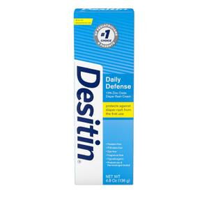 Desitin Daily Defense Baby Diaper Rash Cream with Zinc Oxide to Treat, Relieve & Prevent Diaper Rash, Hypoallergenic, Dye-, Phthalate- & Paraben-Free, 4.8 oz (4.8 Ounce (Pack of 1))