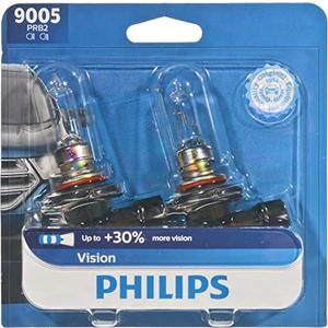 Philips Automotive Lighting 9005 Vision Upgrade Automotive Replacement Headlight Bulb, Fits Select High Beam, Low Beam, or Fog Positions (Pack of 1)