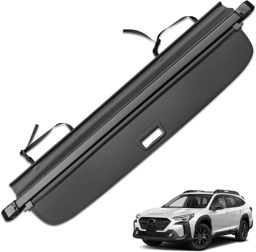 HAFIDI® Cargo Cover for 2021-2025 Subaru Outback Retractable Trunk Cargo Cover Outback Accessories Anti-Peeping Anti-Theft Privacy Screen,Trunk Luggage Shield Shade Carbon Fiber Texture