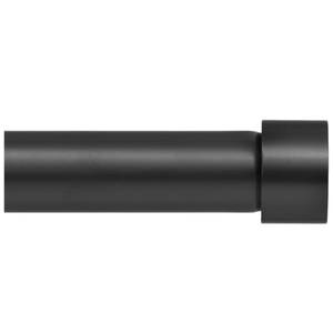 Ivilon Drapery Window Curtain Rod - End Cap Style Design 1 Inch Pole. 72 to 144 Inch Color Black
