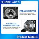 698-374 698-375 Front Right and Left Side Steering Knuckle & Wheel Bearing Hub Assembly For Volkswagen Beetle 1998-2010,for Golf 1999-2006 2010 Replaces#1J0407256AG 1J0407255AG