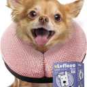 Soft Inflatable Dog Cone Collar for Small Medium Large Dogs - Neck Donut E Collar Alternative for Recovery After Surgery - Pink, Size S