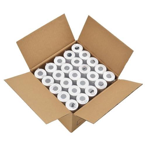 MFLABEL 2 1/4" Thermal Paper Rolls - 50 Rolls of 2.25 x 50' Credit Card Receipt Paper, Compatible with Clover POS, Visa/MasterCard Terminals, & Standard Credit Card Machines
