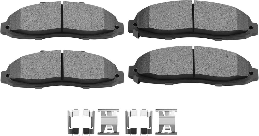 SCITOO Semi-Metal Discs Brake Pads, 4pcs Front Brake Pads Brakes Kits fit 97 98 99 00 01 02 03 for Ford for F-150,04 for Ford for F-150 Heritage,02 for Lincoln Blackwood Compatible ATD679C D679-7558