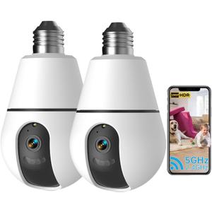 3MP Security Came 2.4GHz/5G/WiFi, Connection, with 360 AI Motion Detection, 3.6mmHD Lens Full Color Night Vision(2PCS)