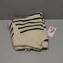 PRETTYGARDEN Fall Sweaters for Women 2025 Long Sleeve Crewneck Blouses Dressy Casual Ribbed Striped Knit Pullover Jumper Tops (Small, Beige Apricot)