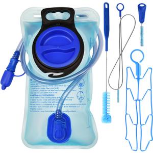 1.5L/2L/2.5L/3L Hydration Bladder, Large Opening Water Storage Bladder Bag, for Cycling Hiking Camping (1 Pack 1.5L + 1 Set Bladder Cleaning Kit)