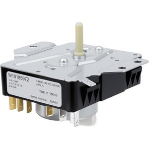 W10185972 Dryer Timer Compatible with Whirlpool, Roper, Amana, AED4475TQ1 RED4440VQ1 NED5100TQ1 IED4400VQ1 EED4300VQ1 CEDX631VQ1 RED4400VQ1 Dryer etc.Replacement WPW10185972VP 418-617-20-B5 etc.