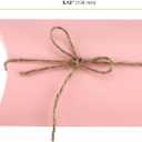 SEUNMUK 150 Pack 5.1 x 3.5 Inches Pink Pillow Boxes, Kraft Paper Gift Boxes with Jute Twines, Pink Pillow Candy Box Gift Box Party Wedding Favor for Anniversary, Birthday, Shower, Halloween