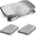 2 Pack Satin Pillowcase for Zelimun Cervical Pillow, Contour Pillow Case Cover, Smooth & Soft Pillowcase Cover with Zipper Grey (Gray)
