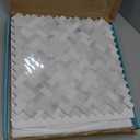 5-Sheet 3D Herringbone Peel and Stick Stone Tiles, Genuine Marble Self Adhesive Backsplash, Waterproof Heat Resistant for Kitchen Bathroom Fireplace, Mixed Gray (Covers 4.5 Sq Ft)