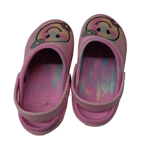 Capelli Childrens Pink Clogs With Smile Design Girls Tie Dye Happy Face Slip On 2