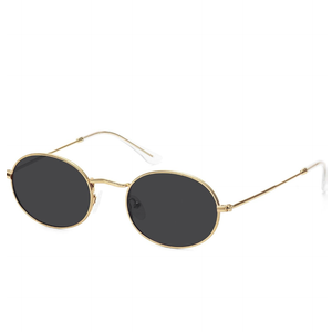 Small Retro Oval Sunglasses for Women Men Trendy Metal Sun Glasses Classic Shades FZN903