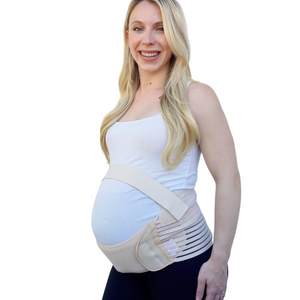 Maternity Belt, Adjustable Belly Band Pregnancy Support for Abdomen, Back, Hips, and Pelvis, Provides Comfort and Relief Throughout Pregnancy, Pregnancy Must Haves, Beige, XL
