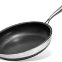 KITEXPERT Non Stick Frying Pans, 12-Inch Titanium Ceramic Pan Nonstick Stainless Steel Skillet, Dishwasher-Friendly, PFOA Free Cookware, Induction Ready, Compatible with All Cooktops
