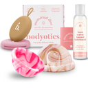 Reusable Menstrual Disc & Personal Lube Bundle - 2 Silicone Period Discs (Small & Large, Beige/Pink), Wear Up to 12 Hours, Silicone-Friendly Water-Based Lube for Women & Couples