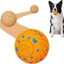 NETRCO Smart Interactive Dog Toys, Activated Moving, Bouncing, Rotating Ball for Medium/Large Dogs, 2025 E-TPU Material, Motion-Activated Dog Gift to Keep Them Busy (Orange)