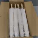 White Paper Umbrellas, 23.6 Inch Paper Parasol Umbrellas Chinese Japanese Style DIY Umbrellas Decorative Vintage Decor for Wedding Props (White-30pcs)