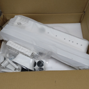 Freestanding Vacuum Stand Holder Compatible with V15 Detect, V11 V10 V8 V7 V6 Cordless Vacuum Cleaners, Floor Docking Station Metal Organizer Bracket with 6 Hooks, White