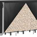 10ft Firewood Log Rack with Cover Outdoor, Heavy Duty Indoor Outdoor Firewood Storage Log Rack with Cover Combo Set Black