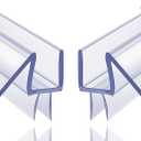 2-Pack Butecare Frameless Shower Door Bottom Seal for Glass Doors – Stop Shower Leaks and Create a Water Barrier (3/8” x 39”)