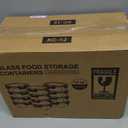 GULFLIN 24-Piece Small Glass Food Storage Containers with Lids Airtight, 1.5 Cup Meal Prep Containers Set, Microwave&Dishwasher Safe, Leak-Proof, BPA-Free, Grey