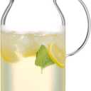 Karafu 95 Ounces/2.8 Liter Glass Pitcher with Lid, Wide Mouth Heat Resistant Water Jug for Hot/Cold Water, Ice tea and Juice Beverage