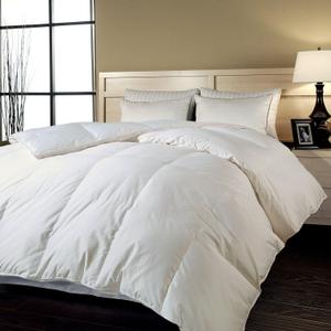 Blue Ridge Home Fashions Naples 700 Thread Count Cotton Down Alternative Comforter, King, White