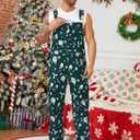 Mens Overalls Christmas Bib Coveralls Women Halloween Jumpsuit Stocking Stuffers for Adults (X-Large, Green1)