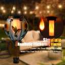 Hot Air Balloon Solar Lantern - Hummingbird Glass Lantern, Simulated Flickering & Dancing Flame, Outdoor Hanging Sunflower Yard Light Waterproof IP65 for Patio Lawn Porch Decor Gift