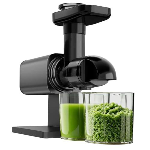 Cold Press Juicer Machines, Slow Masticating Juicers with LED Smart Touch Screen, Professional Extractor for Leafy Greens, Kale & Fibrous Vegetables, 2 Modes & Reverse, BPA-Free