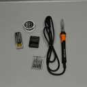 60W Adjustable Temperature Soldering Iron Kit - 9-in-1 With 5 Tips, Solder Wire Stand for Soldering and Repair (Orange)