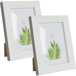 Frame for 3.5x5 inch Photo White Frame MDF Picture Frame 2 Pack for Tabletop and Wall