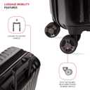 SwissGear 7272 Energie Expandable Hardside Luggage with Spinner Wheels and TSA Lock, Black, Checked-Large 27-Inch