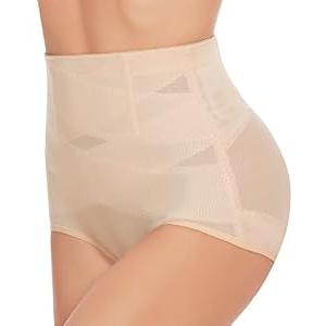 GYDEK Tummy Control Shapewear Panties for Women High Waisted Body Shaper Underwear Girdle Panty Seamless Shapewear Beige, XL