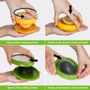 Silicone Avocado Saver - Set of 4 Reusable Storage Containers for Fridge - Ideal for Onions Lemons Tomato and Potatoes More