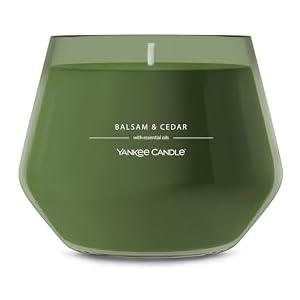 Yankee Candle Studio Scented Candle with up to 50 Hour Burn Time, Premium Plant Wax Blend for Consistent Burn, 10 oz Jar Candle with Room Filling Fragrance, Balsam & Cedar