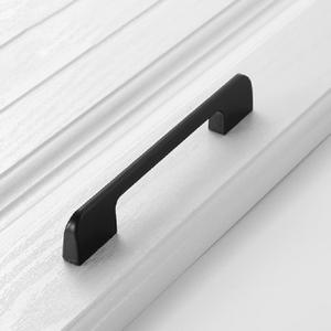 5 Pack Kitchen Cabinet Handles, Solid Black Drawer Pulls, Long Cabinet Hardware for Dresser Furniture (4.33 inch)