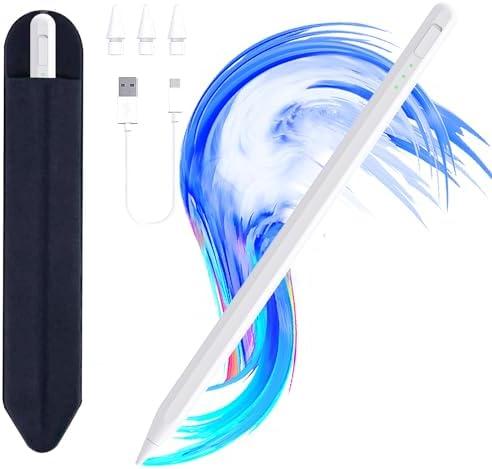 Stylus Pen for iPad11&10thGen,14Mins Faster Charge, with Pencil Holder,Palm Rejection, Tilt Sensitivity, for iPad Air11&13-inch(M3/M2), iPad Pro 11&13-inch (M4),iPad 6-11th,iPad Pro 11/12.9 inch