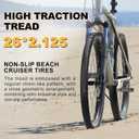 WHEELO 26 inch Cruiser Bike Tires Set: 2-Pack 26x2.125 Replacement Puncture-Resistant Bicycle Tires and Pair 26-inch Inner Tubes with Tire Levers for Beach Cruiser and Urban Commuting Bicycle