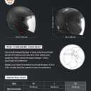 VEVOR Motorcycle Helmet, 3/4 Open Face, Adult Motocross Dirt Bike Helmet with Clear Visor, Comfortable Motorbike Racing Street with Detachable Liner for Men & Women, DOT Approved XL