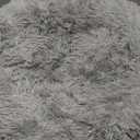 WNPETHOME Calming Dog Bed Cat Bed Donut, Faux Fur Pet Bed Self-Warming Donut Cuddler, Comfortable Round Plush Dog Beds (light grey)