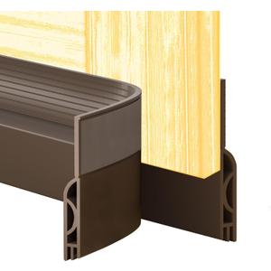 Door Draft Stopper,Door Sweep for Bottom of Doors,Weather Stripping Seal Draft Guard Blocker Noise Cold Air Insulation Soundproofing for Exterior Interior Home Improvement(Brown, 39")