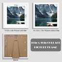 Hongkee 10x10 White Picture Frames set of 3, Made of Wooden and Real Glass Square Photo frame - Displays 8x8 Picture With Mat or 10 x 10 Without Mat, Desktop & Wall Collage Frame set