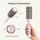 AIMIKE NaturaVol Round Brush for Blow Out, Small Round Hair Brush for Short Hair, Nano Thermal Ceramic Tech Hairbrush for Blow Drying & Curling, with 2 Clips (1.3 Inch Barrel, 2.1 Inch Bristle)